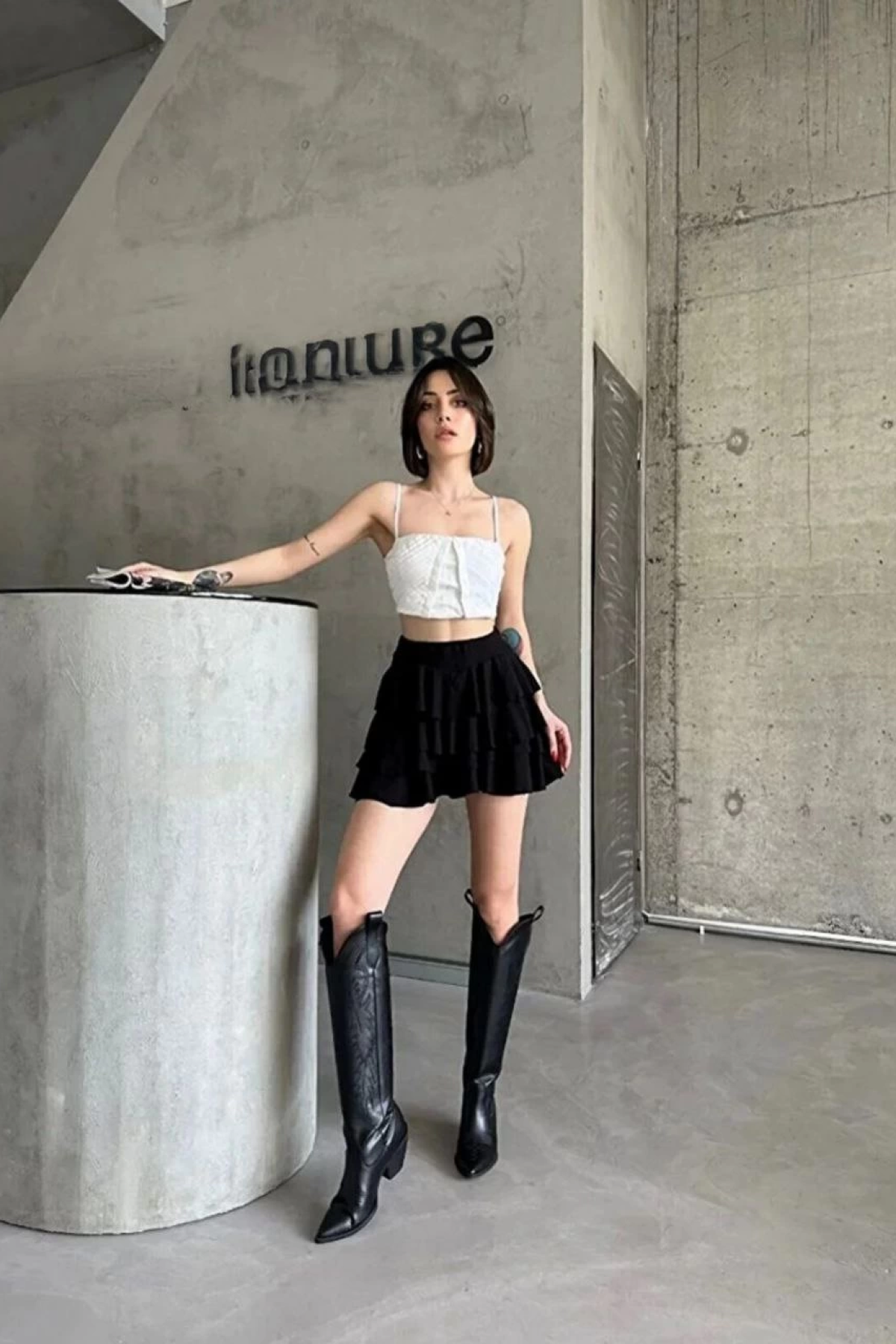 Velmora    Mykonos Basic Etek - Siyah -