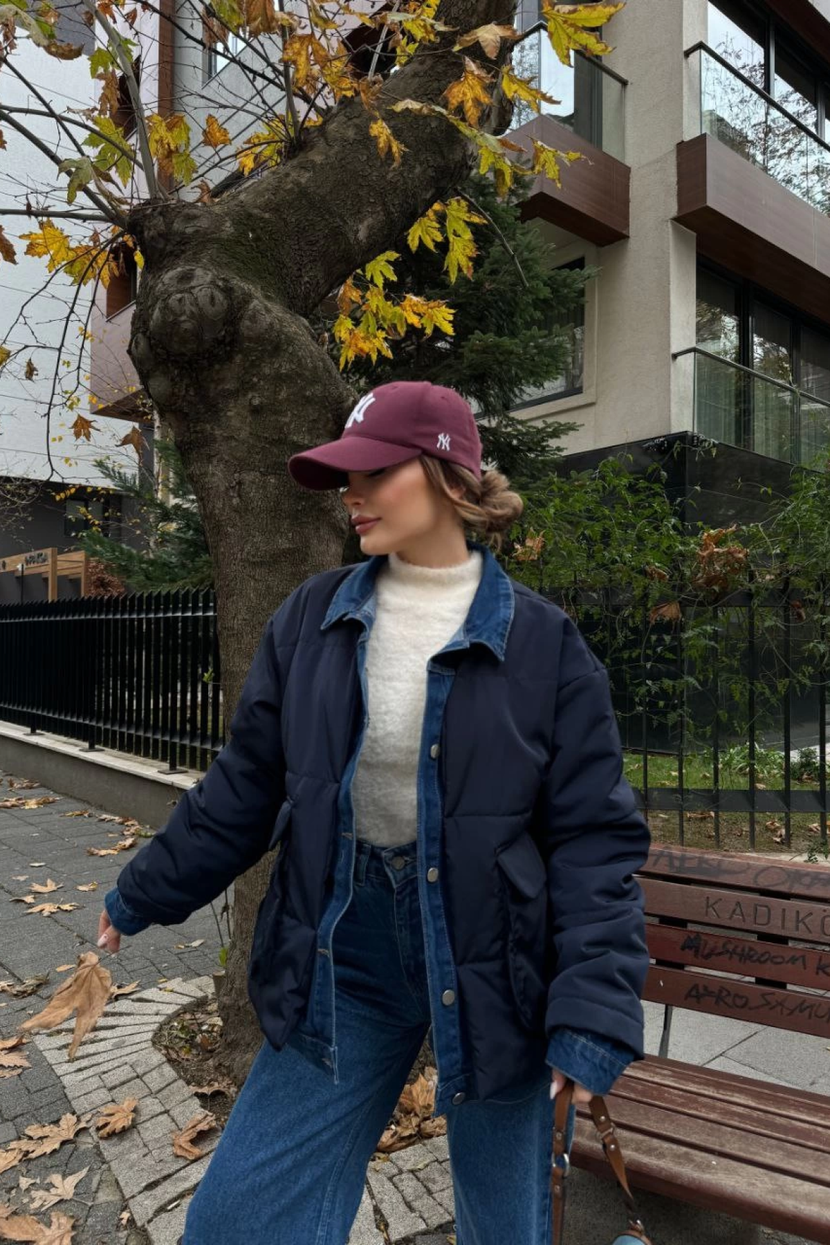 Velmora  Jeans Detaylı Cıtcıtlı CEKET - Lacivert -