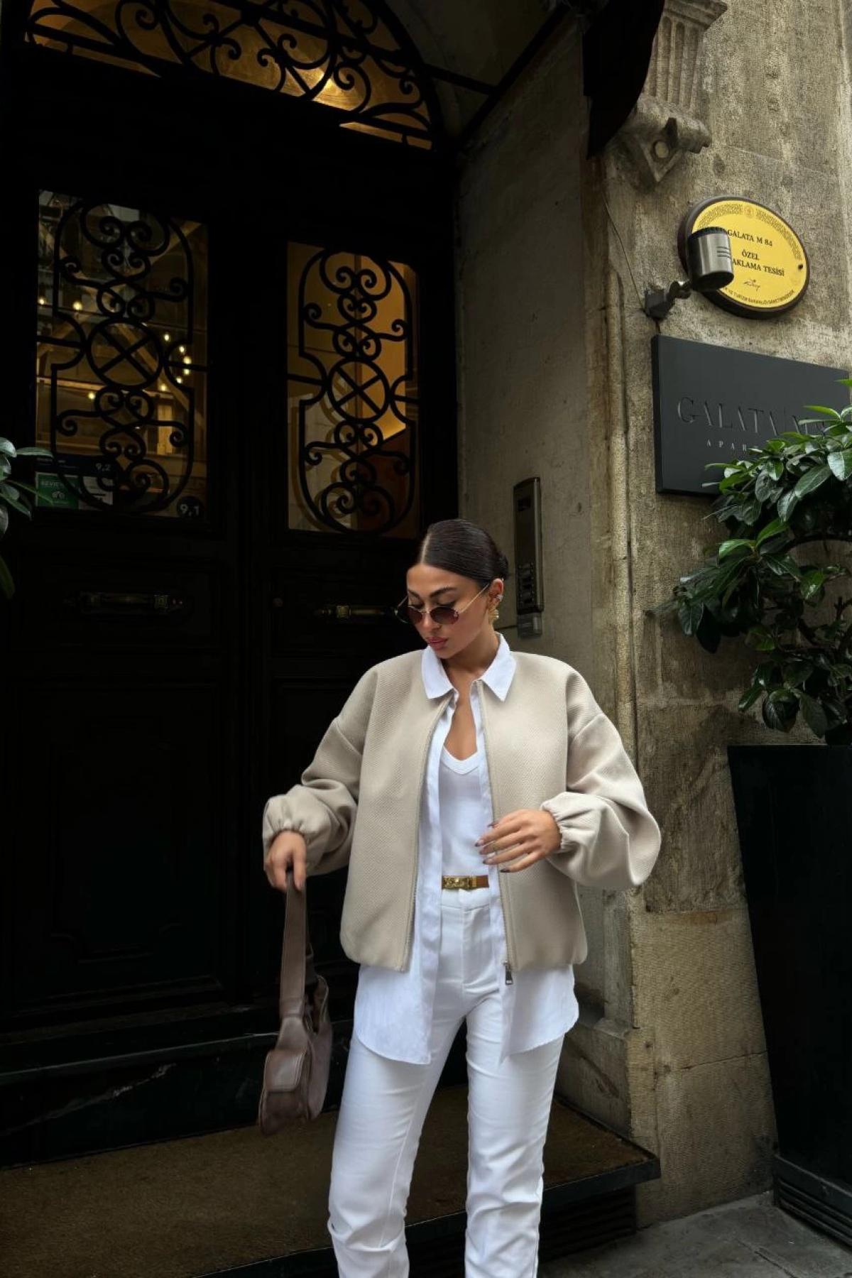 Velmora  Kaşe Kaşmir Fermuarlı CEKET - Bej