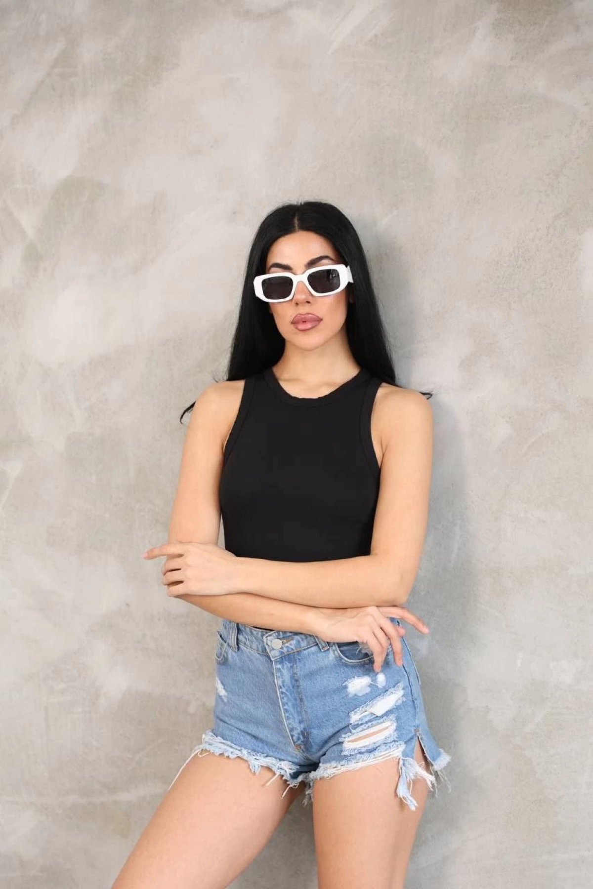 Velmora    Kolsuz Badi bluz - Siyah -