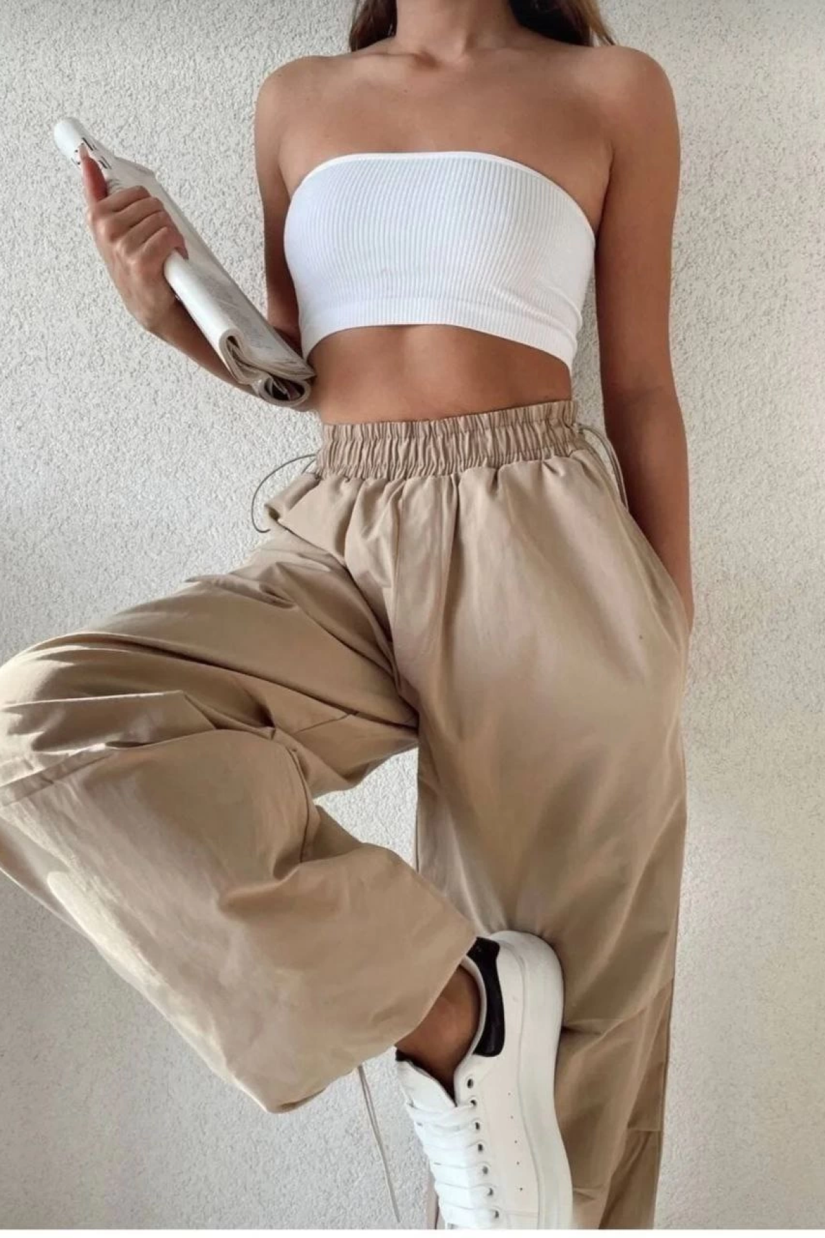 Velmora    Cepli Paraşut Pantalon - Bej -