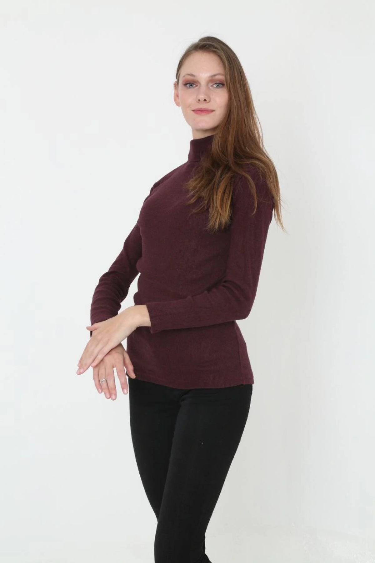 Velmora Tam Boğazlı Fitilli Likrali Koşkorse Badi - Bordo