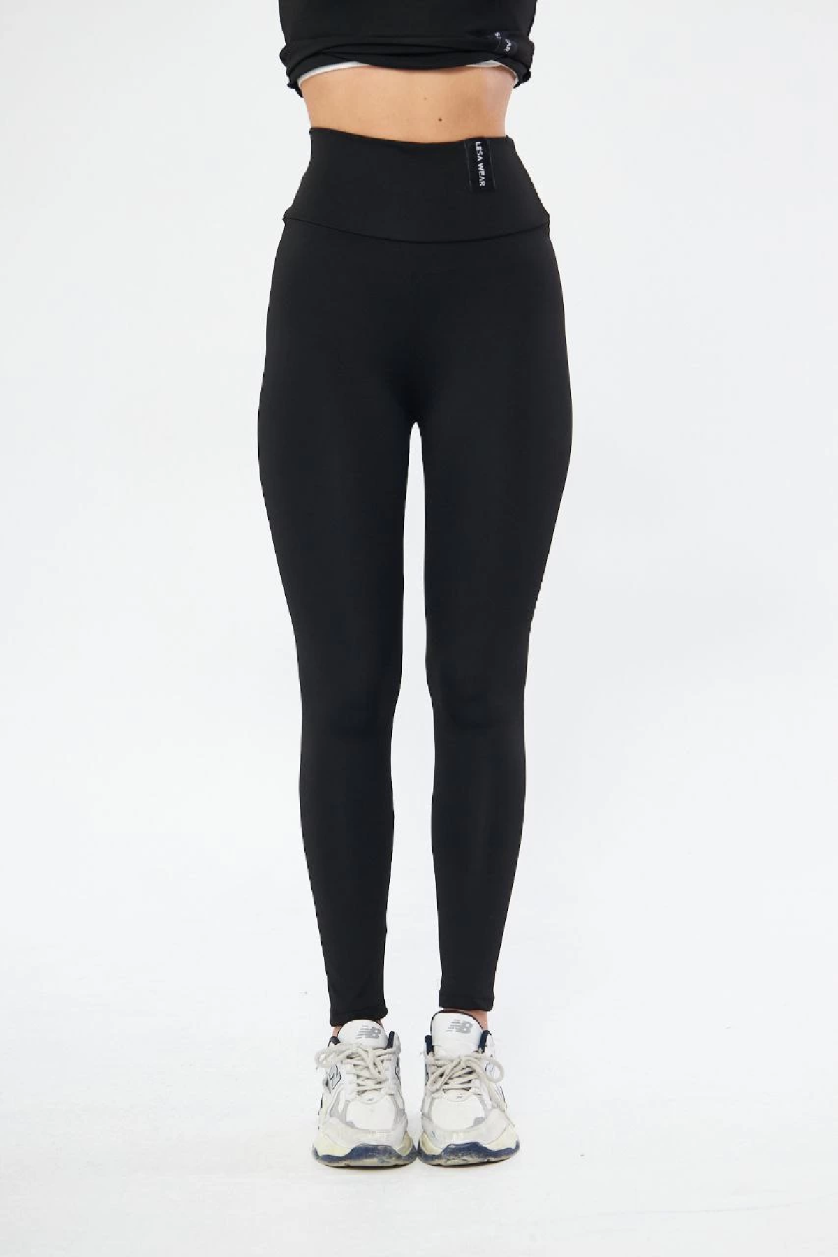 Kadın Kışlık Yüksek Bel Toparlayicı ve Sıkılaştırıcı Likralı Şardonlu Tayt - Siyah