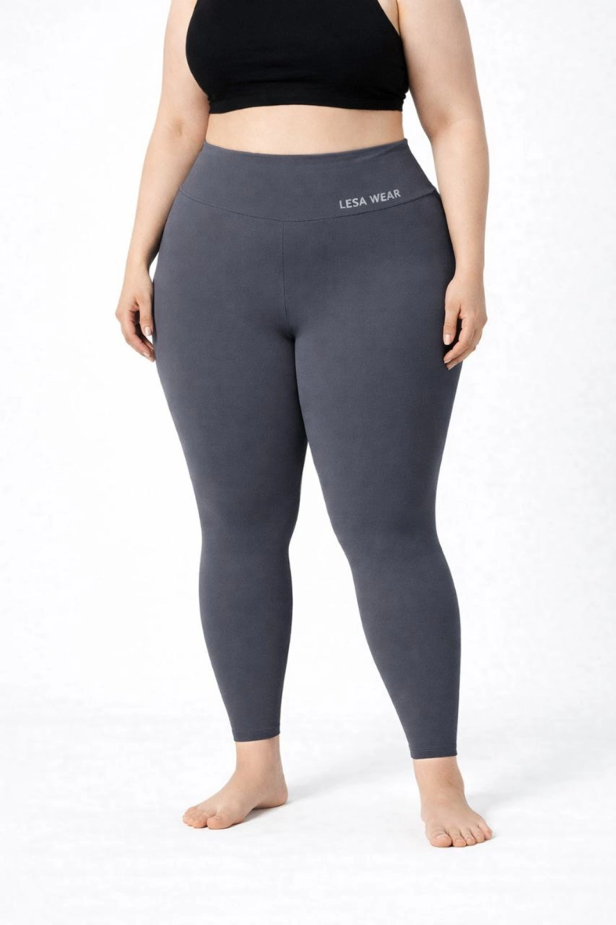 Klunz Füme Kadın Yüksek Bel Toparlayıcı Likralı Dalgıç Spor Tayt Esnek Battal Büyük Beden