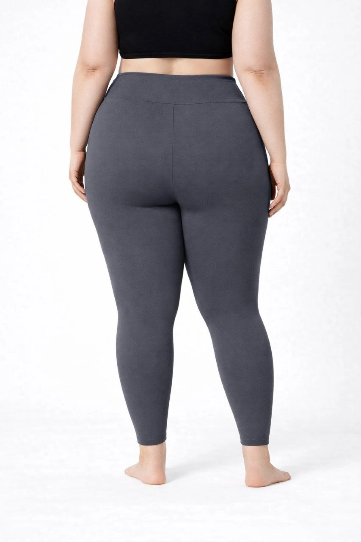 Klunz Füme Kadın Yüksek Bel Toparlayıcı Likralı Dalgıç Spor Tayt Esnek Battal Büyük Beden