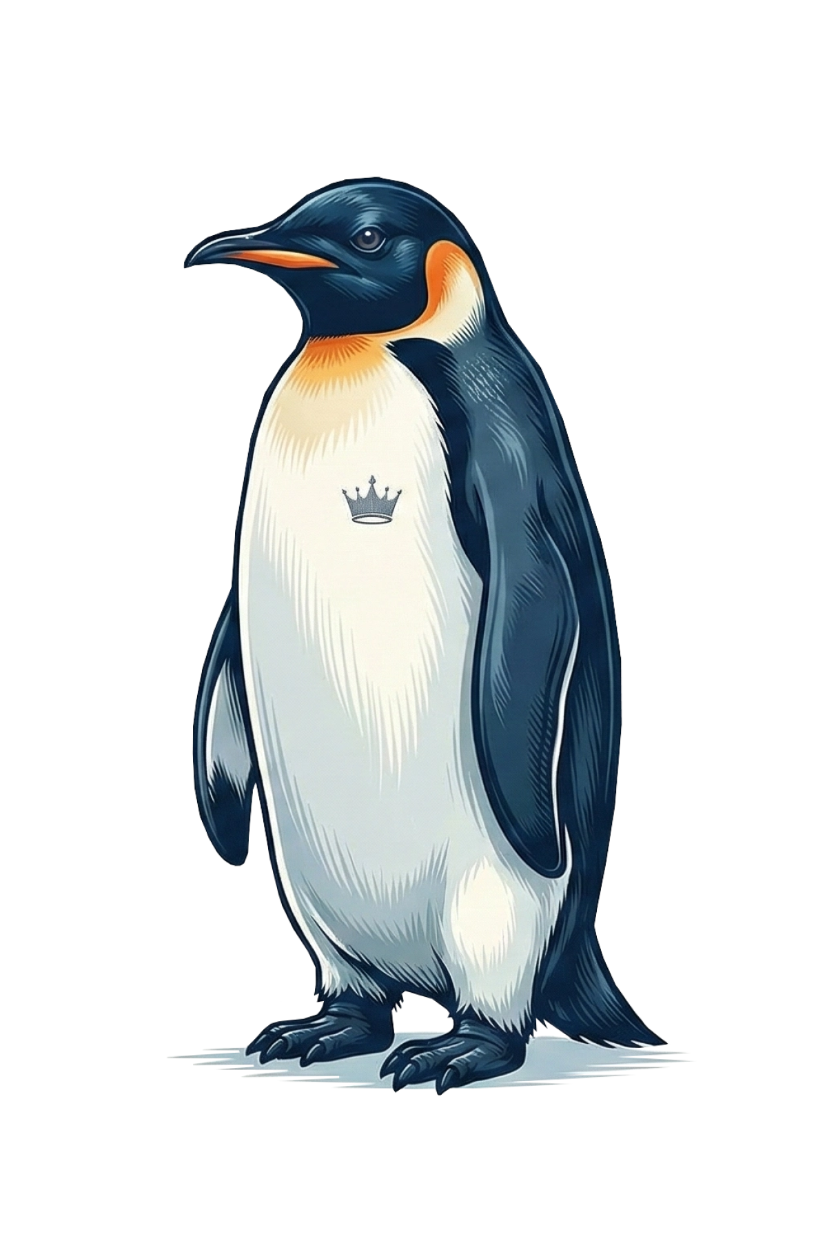 Kadın Oversize Hoodie - Sırt Baskılı Survivor Penguin Temalı, Felsefi Yazılı Kapüşonlu Sweatshirt - Beyaz