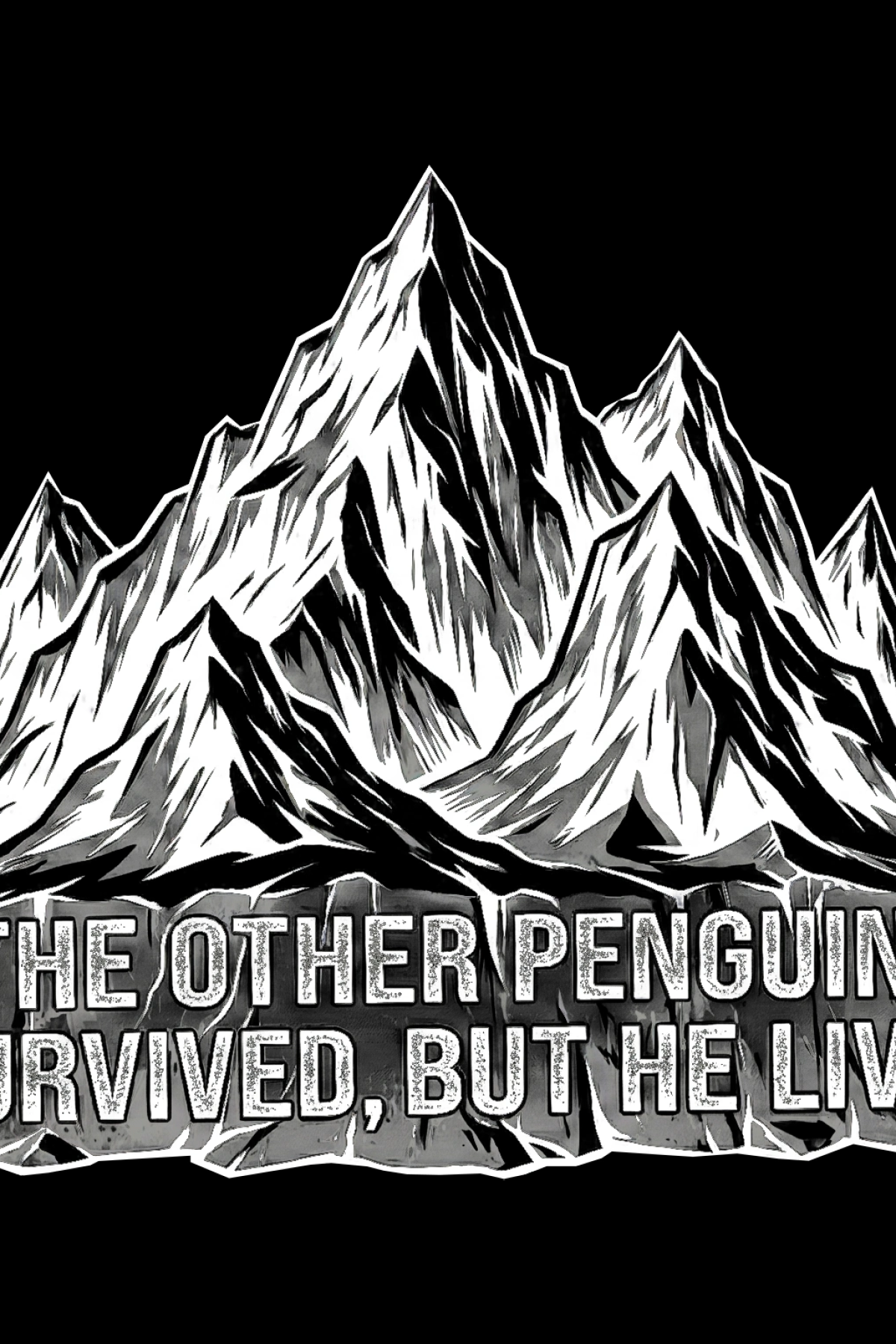 Kadın Nihilist Penguen Temalı Oversize Bisiklet Yaka Tişört - Siyah