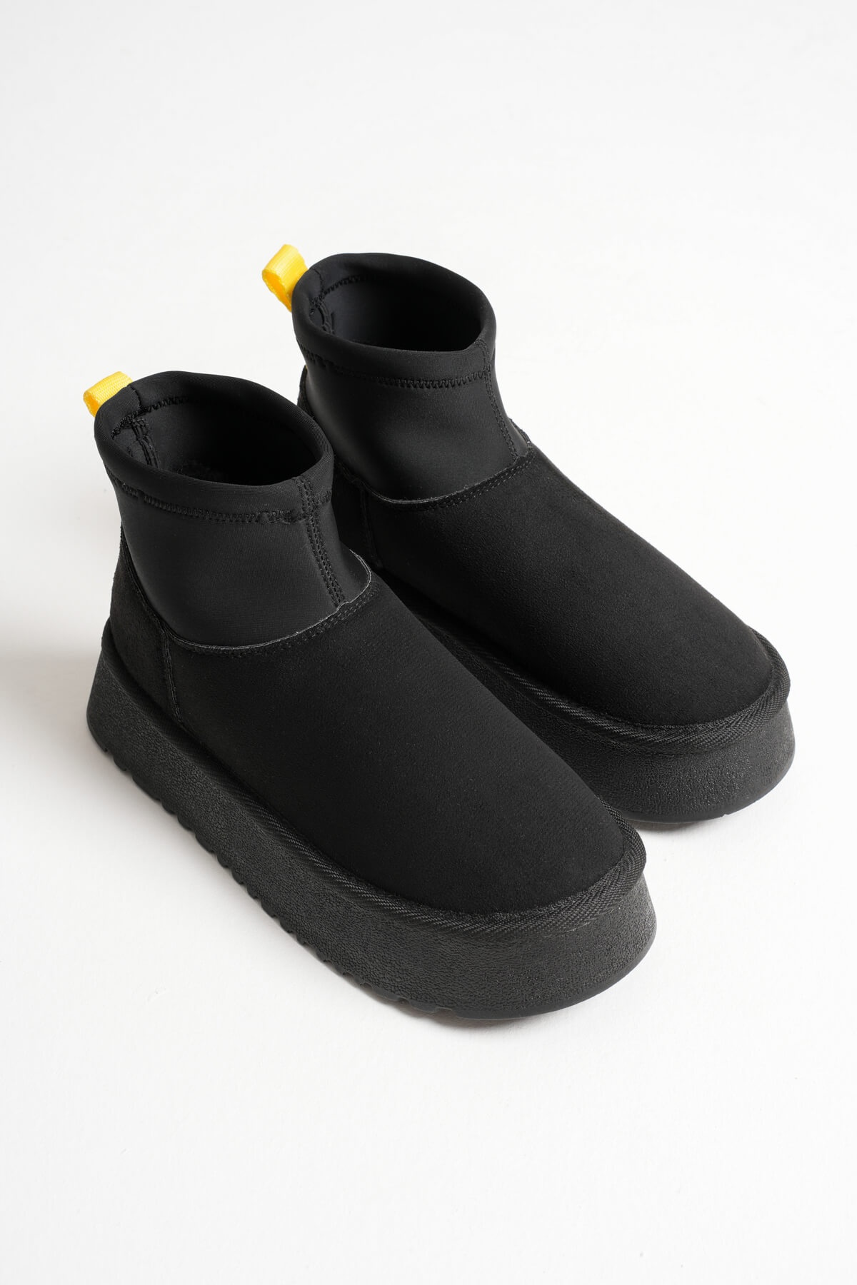 Aidan Kadın Siyah Kışlık İçi Kürklü Kalın Taban Bot