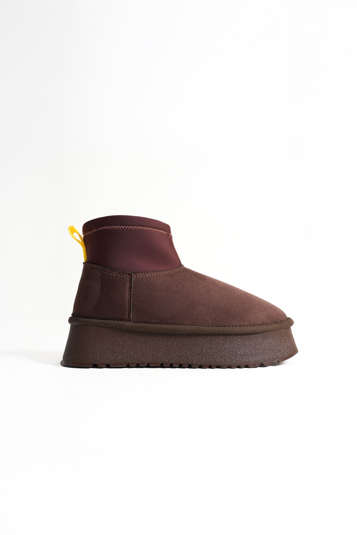 Nadia Kadın Acı Kahve Kışlık İçi Kürklü Kalın Taban Bot