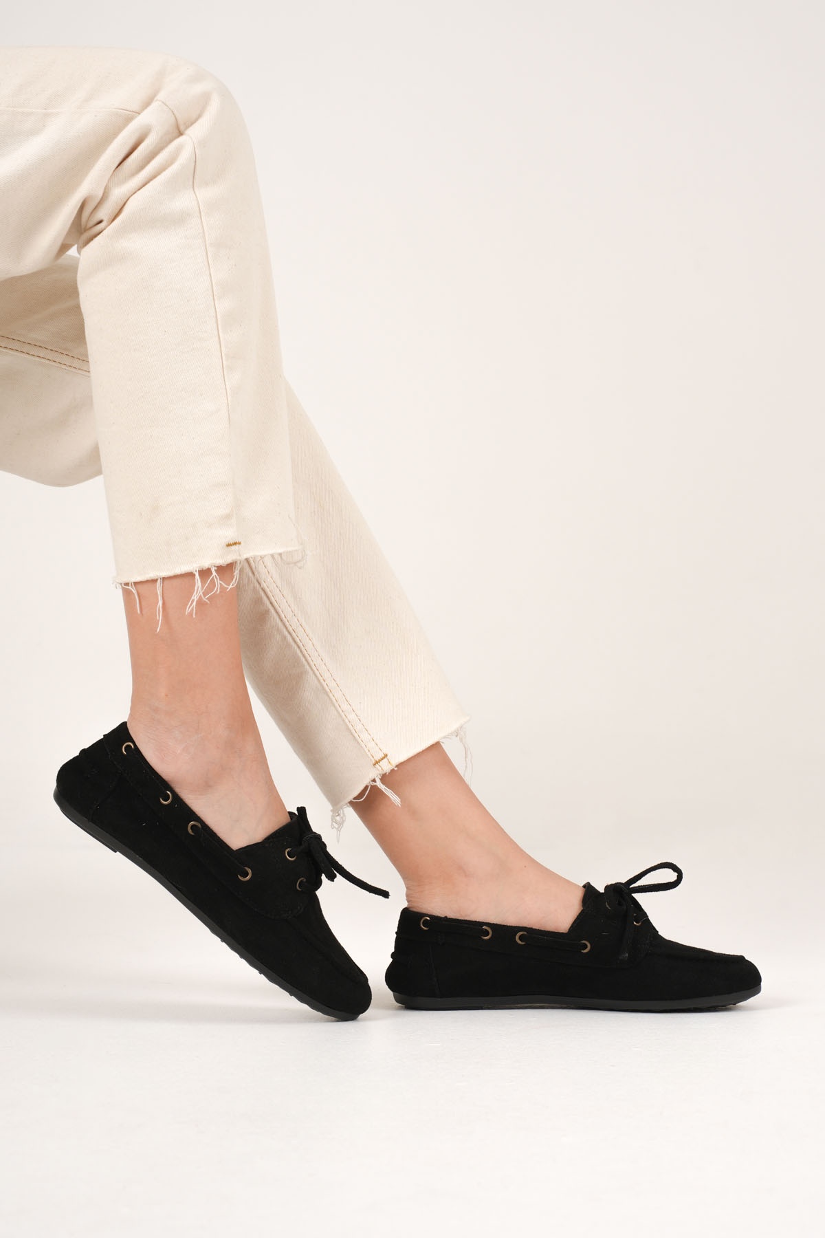 Bian Kadın Siyah Günlük Süet Ayakkabı
