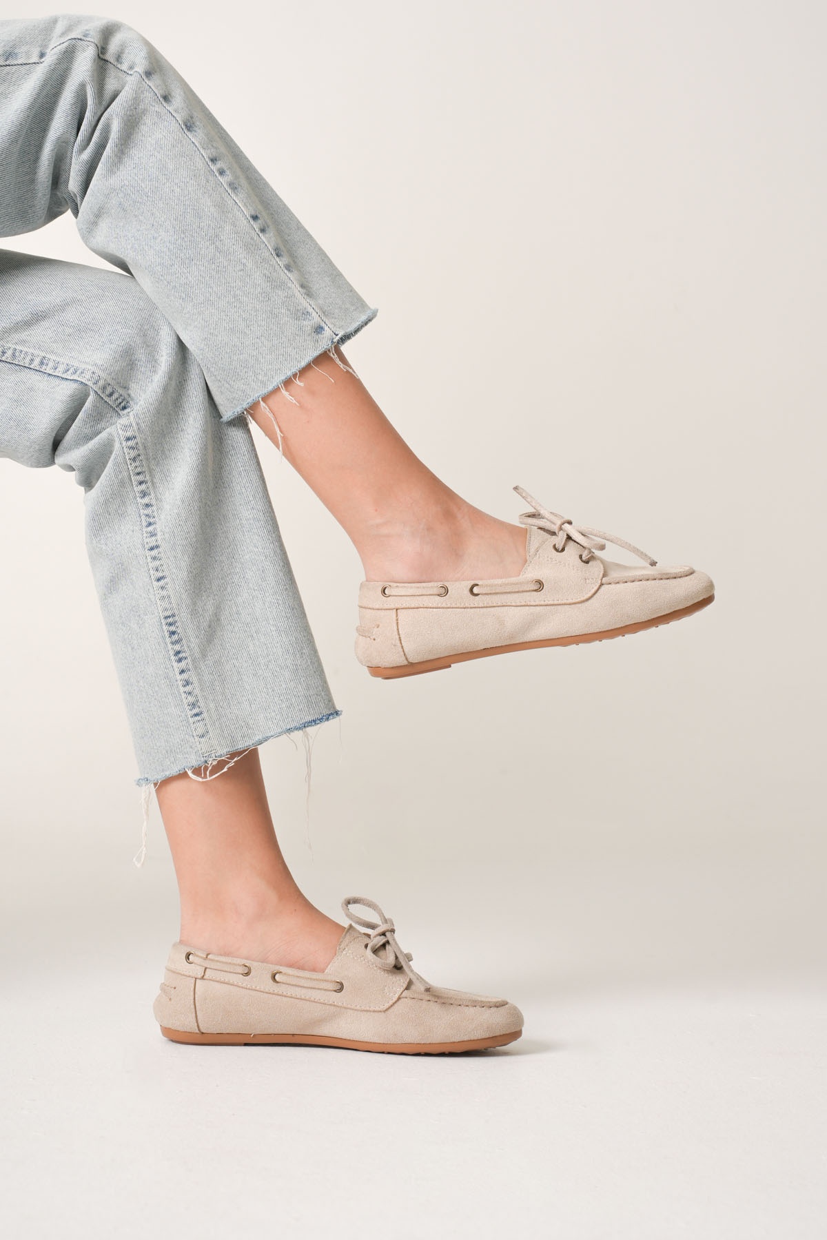 Bian Kadın Bej Günlük Süet Ayakkabı