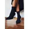 Kadın Siyah Çorap Çizme Kısa Çizme