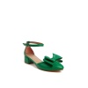 Kadın Yeşil Kısa Topuklu Fiyonklu Ayakkabı