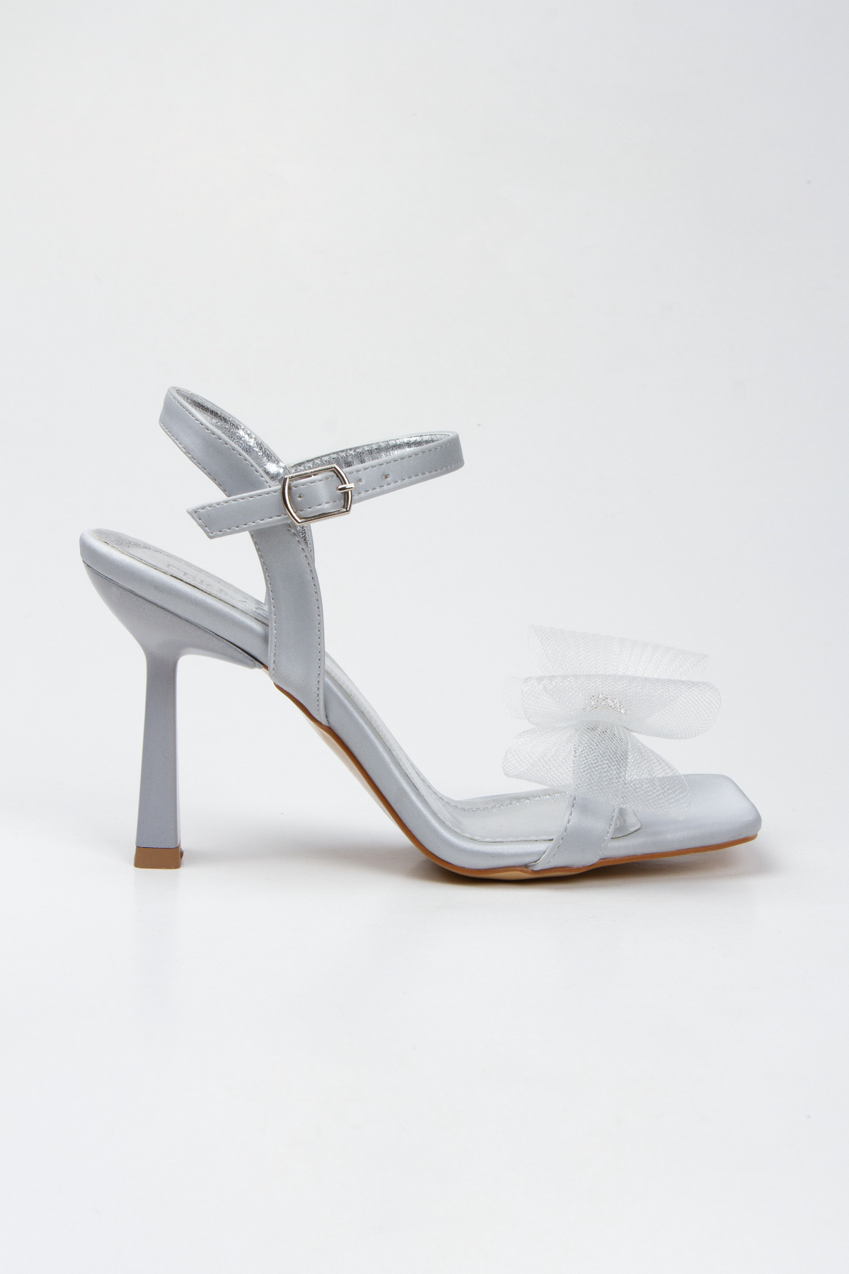 Kadın Özel Üretim 9 cm Topuklu Ayakkabı Gümüş
