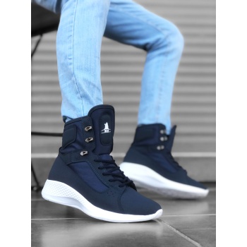 CLZ946 Bağcıklı Lacivert Kısa Boksör Unisex Spor Postal Bot