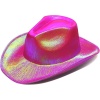 Işıltılı Kovboy Şapkası Hologramlı Parti Kovboy Şapkası Yetişkin (CLZ)