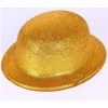 Altın Renk Yuvarlak Simli Plastik Parti Şapkası (CLZ)