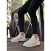 CLZ946  Yüksek Taban Beyaz Bağcıklı Erkek Ayakkabı