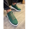 CLZ952  Yüksek Taban Günlük Ayakkabı  Yeşil (Beyaz Taban)