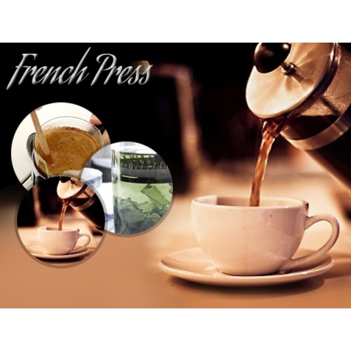 French Press Süzgeçli Çay ve Kahve Kupası (350 ml) (CLZ)