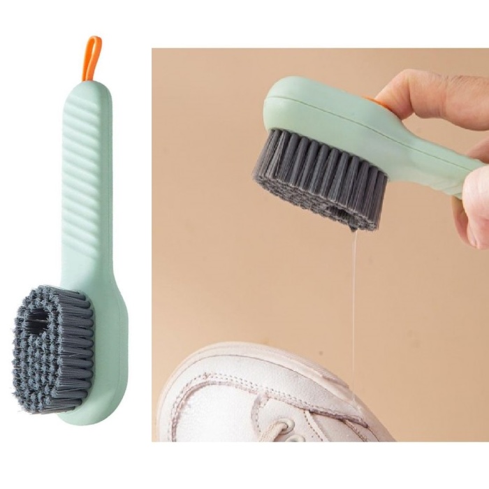 Deterjan Hazneli Süet Bot Ayakkabı Temizleme Fırçası Mutfak Banyo Fırçası Çok Amaçlı (CLZ)