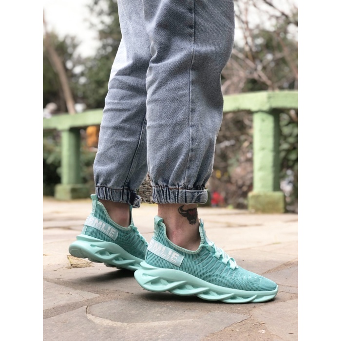 CLZ946 Phantom Yüksek Taban Tarz Sneakers Mint Yeşil Erkek Spor Ayakkabısı