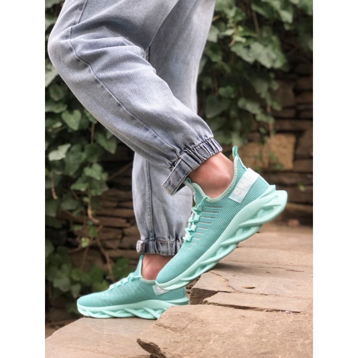 CLZ946 Phantom Yüksek Taban Tarz Sneakers Mint Yeşil Erkek Spor Ayakkabısı