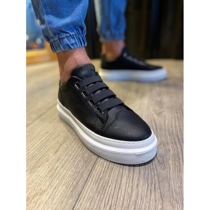 CLZ952  Günlük Ayakkabı  Siyah (Beyaz Taban)