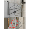 Klasik Tip,  Krom Kapı Arkası Askısı, 12 Topçuklu, Paslanmaz Kapı Üzeri Askısı, Dar Kapı Askısı
