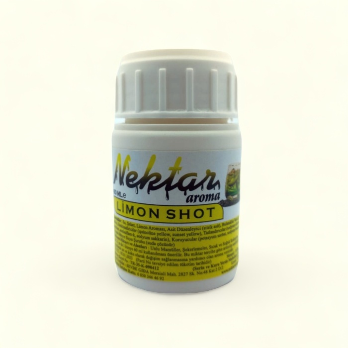 Limon Shot Votka Likör Aroması 60 ml Pet, Özel Seri Shot Aroma Kiti MRN