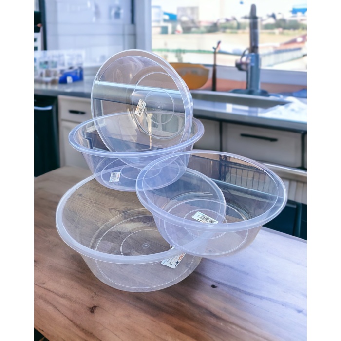 Şeffaf 4Lü Badya, Badya Set, Bulaşık Leğeni
