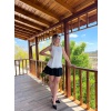 KOLSUZ PİLİSELİ ŞİFON BLUZ