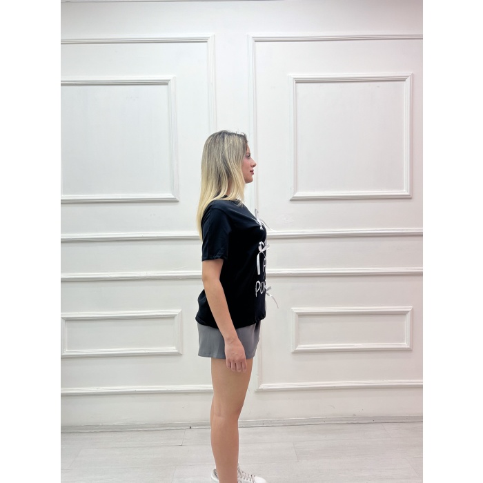 MONEY YAZILI FİYONKLU OVERSIZE TSHIRT