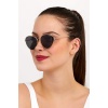ModaLucci Unisex Siyah Gold Metal Çerçeveli Güneş Gözlüğü