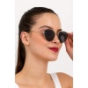 ModaLucci Unisex Siyah Gold Metal Çerçeveli Güneş Gözlüğü