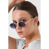 Siyah Retro Özel Tasarım Elips Unisex Model Güneş Gözlüğü