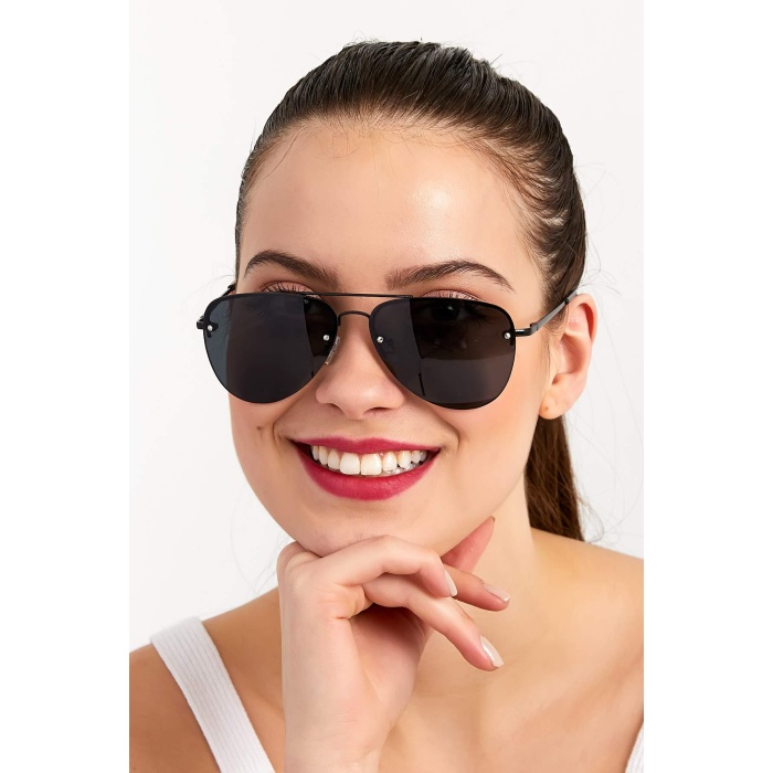 Modalucci Unisex Siyah Güneş Gözlüğü