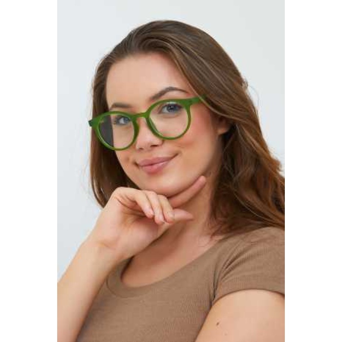ModaLucci Unisex Mavi Işık Filtreli Bilgisayar Gözlüğü Yeşil Yeni Sezon