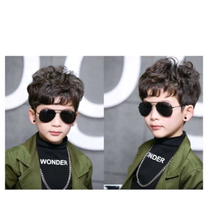 ModaLucci Unisex Çocuk Siyah Güneş Gözlüğü