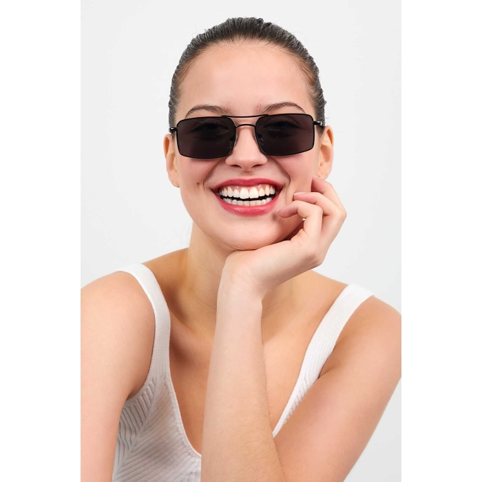 ModaLucci Vintage Unisex Siyah Güneş Gözlüğü