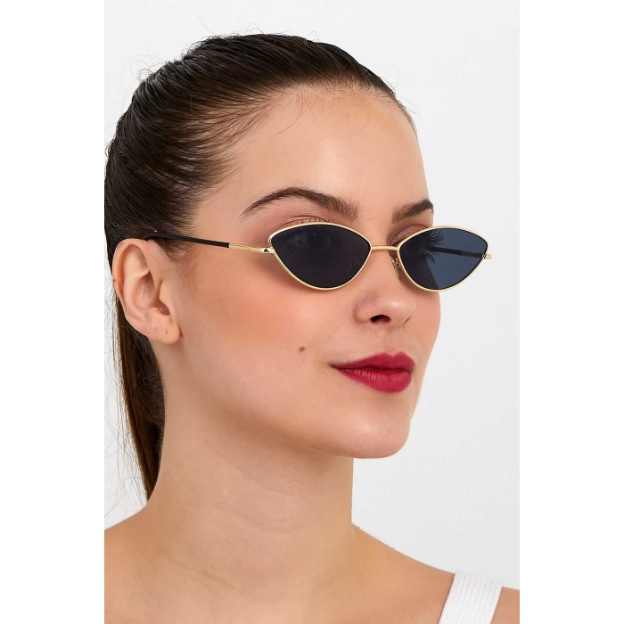 Gold Çerçeveli Unisex Güneş Gözlüğü