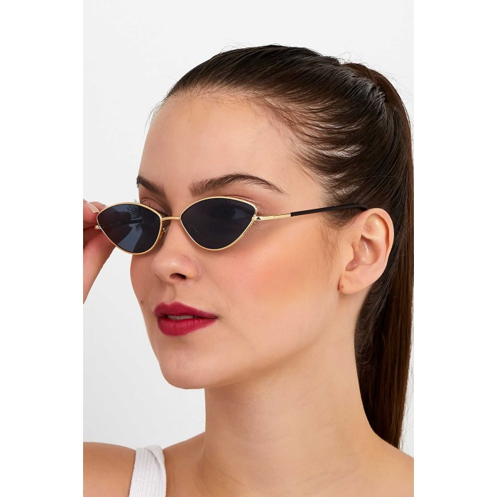 Gold Çerçeveli Unisex Güneş Gözlüğü
