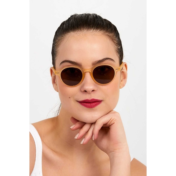 ModaLucci Bej Unisex Güneş Gözlüğü