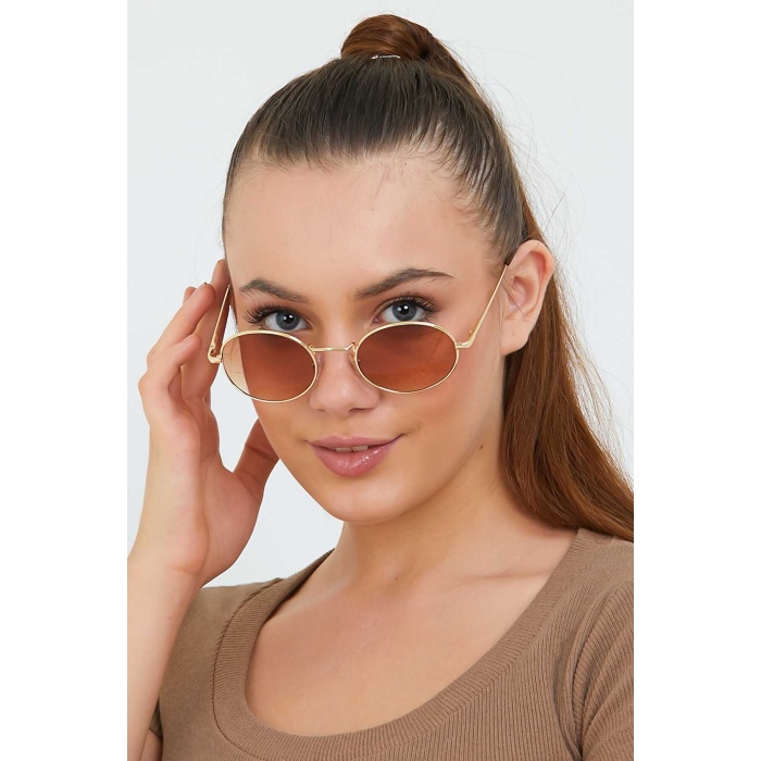 ModaLucci  Retro Özel Tasarım Elips Unisex Model Güneş Gözlüğü