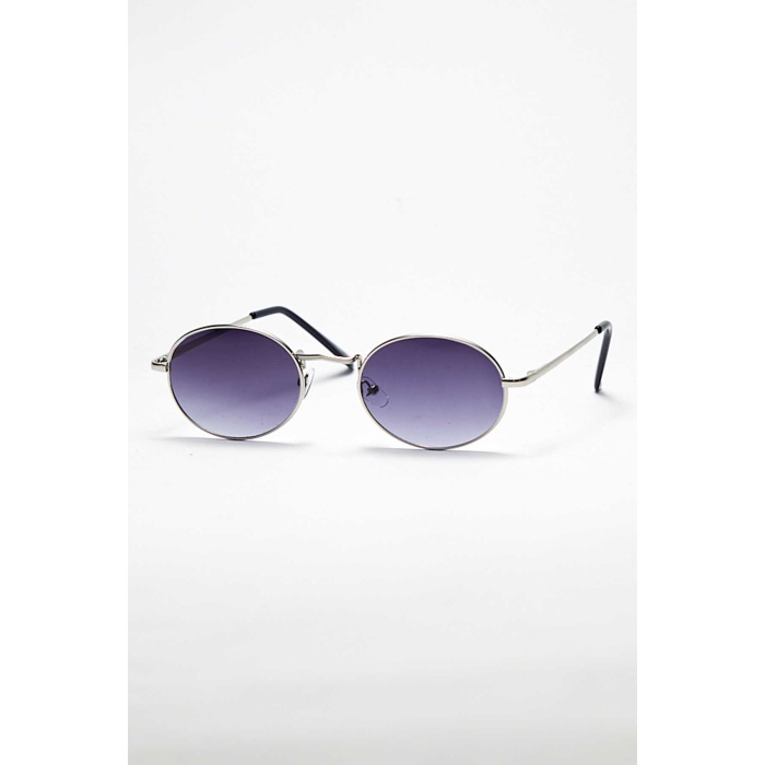 Siyah Retro Özel Tasarım Elips Unisex Model Güneş Gözlüğü
