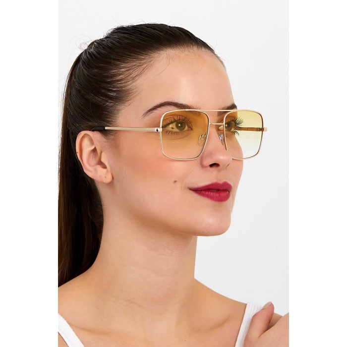 Reynmen Unisex Pilot Model Güneş Gözlüğü Sarı