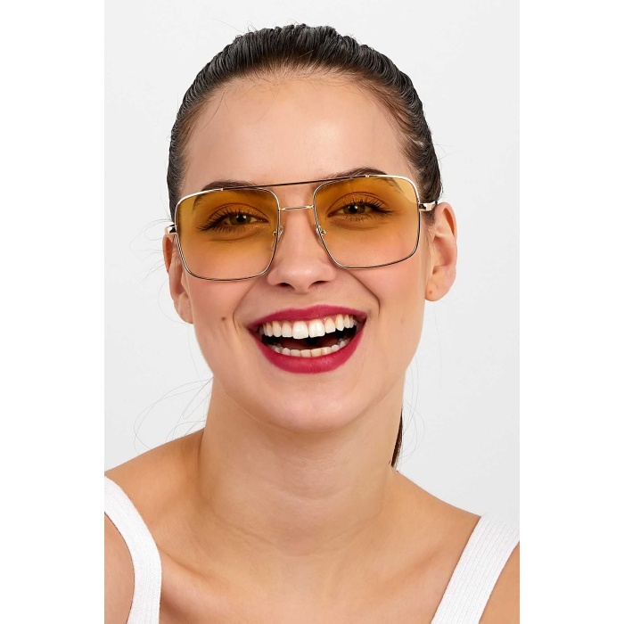 Reynmen Unisex Pilot Model Güneş Gözlüğü Sarı