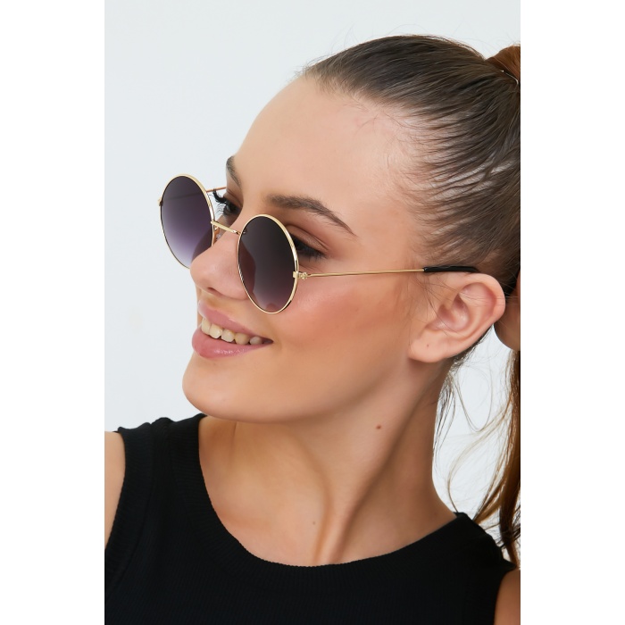 Unisex Güneş Gözlüğü HARRY1A Gold Siyah