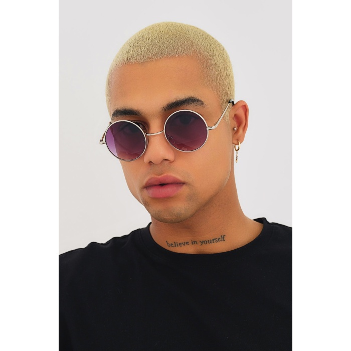 ModaLucci ML 46 Yuvarlak Siyah Unisex Güneş Gözlüğü