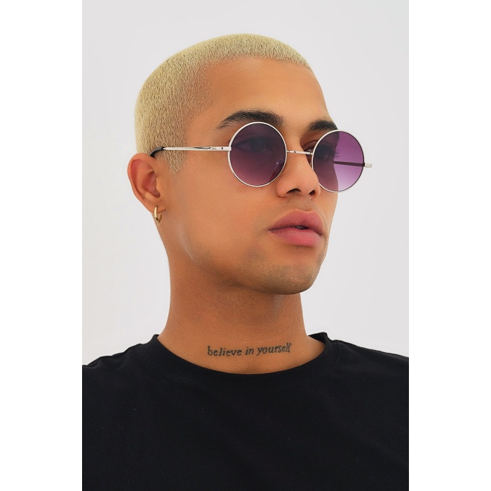 ModaLucci ML 46 Yuvarlak Siyah Unisex Güneş Gözlüğü